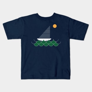 minimalist boat Kids T-Shirt